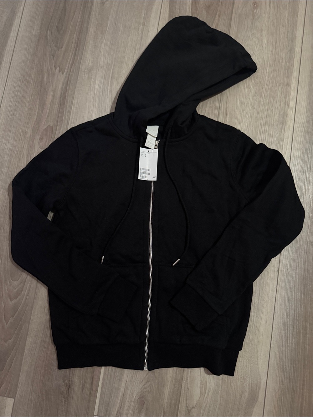 H&M Black Full-Zip Hoodie